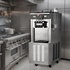 image:imageVEVOR 1850W Commercial Soft Ice Cream Machine 3 Flavors 55 to 82Gallon per Hour PreCooling at Night Auto Clean LCDPanel for Restaurants Snack Bar SliverVertical 3 Flavors Flagship Model