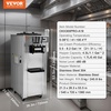 image:imageVEVOR 1850W Commercial Soft Ice Cream Machine 3 Flavors 55 to 82Gallon per Hour PreCooling at Night Auto Clean LCDPanel for Restaurants Snack Bar SliverVertical 3 Flavors Soft Serve Upgraded Model 1850W