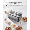 image:imageVEVOR Automatic Ice Cream Maker with Builtin Compressor 2 Quart No Prefreezing Fruit Yogurt Machine Stainless Steel Electric Sorbet Maker 3 Modes Gelato Maker with LCD Display amp Timer SilverHorizontal
