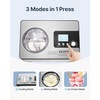 image:imageVEVOR Automatic Ice Cream Maker with Builtin Compressor 2 Quart No Prefreezing Fruit Yogurt Machine Stainless Steel Electric Sorbet Maker 3 Modes Gelato Maker with LCD Display amp Timer SilverHorizontal