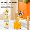 image:imageVEVOR Beverage Dispenser 15 Gallon Drink Dispensers for Parties Glass Juice Dispenser with Stand Stainless Steel Spigot Iced Tea Lemonade Juice Water Dispenser for Restaurants Hotels Parties