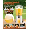 image:imageVEVOR Beverage Dispenser 21 Gallon Drink Dispenser for Parties Stainless Steel  Plastic Juice Dispensers with Spigot Ice Chamber Iced Tea Lemonade Juice Water Dispensers for Restaurants Hotels