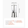 image:imageVEVOR Beverage Dispenser 21 Gallon Drink Dispenser for Parties Stainless Steel  Plastic Juice Dispensers with Spigot Ice Chamber Iced Tea Lemonade Juice Water Dispensers for Restaurants Hotels