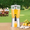 image:imageVEVOR Beverage Dispenser 21 Gallon Drink Dispenser for Parties Stainless Steel  Plastic Juice Dispensers with Spigot Ice Chamber Iced Tea Lemonade Juice Water Dispensers for Restaurants Hotels