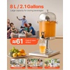 image:imageVEVOR Beverage Dispenser 21 Gallon Drink Dispenser for Parties Stainless Steel  Plastic Juice Dispensers with Spigot Ice Chamber Tray Iced Tea Lemonade Juice Dispensers for Restaurants Hotels21Gal 1Pack