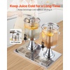 image:imageVEVOR Beverage Dispenser 21 Gallon Drink Dispenser for Parties Stainless Steel  Plastic Juice Dispensers with Spigot Ice Chamber Tray Iced Tea Lemonade Juice Dispensers for Restaurants Hotels21Gal 2Pack