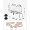 image:imageVEVOR Beverage Dispenser 22 Gallon Drink Dispensers for Parties Glass Juice Dispenser with Wood Stand Stainless Steel Spigot Iced Tea Lemonade Juice Water Dispensers for Parties15Gal 2Pack