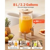 image:imageVEVOR Beverage Dispenser 22 Gallon Drink Dispensers for Parties Glass Juice Dispenser with Wood Stand Stainless Steel Spigot Iced Tea Lemonade Juice Water Dispensers for Parties22 Gal