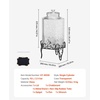 image:imageVEVOR Beverage Dispenser 25 Gallon Drink Dispensers for Parties Glass Juice Dispenser with Metal Stand Stainless Steel Spigot Iced Tea Lemonade Juice Water Dispensers for Parties