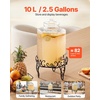 image:imageVEVOR Beverage Dispenser 25 Gallon Drink Dispensers for Parties Glass Juice Dispenser with Metal Stand Stainless Steel Spigot Iced Tea Lemonade Juice Water Dispensers for Parties