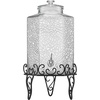 image:imageVEVOR Beverage Dispenser 25 Gallon Drink Dispensers for Parties Glass Juice Dispenser with Metal Stand Stainless Steel Spigot Iced Tea Lemonade Juice Water Dispensers for Parties