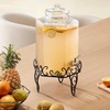 image:imageVEVOR Beverage Dispenser 25 Gallon Drink Dispensers for Parties Glass Juice Dispenser with Metal Stand Stainless Steel Spigot Iced Tea Lemonade Juice Water Dispensers for Parties