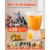 image:imageVEVOR Beverage Dispenser 264 Gallon Drink Dispenser for Parties Plastic Juice Dispensers with Spigot Ice Chamber Iced Tea Lemonade Juice Water Dispensers for Restaurants Hotels Parties264 Gal