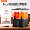 image:imageVEVOR Beverage Dispenser 264 Gallon Drink Dispenser for Parties Plastic Juice Dispensers with Spigot Ice Chamber Iced Tea Lemonade Juice Water Dispensers for Restaurants Hotels Parties3Gal 2Pack
