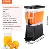 image:imageVEVOR Beverage Dispenser 264 Gallon Drink Dispenser for Parties Plastic Juice Dispensers with Spigot Ice Chamber Iced Tea Lemonade Juice Water Dispensers for Restaurants Hotels Parties3Gal 1Pack