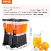image:imageVEVOR Beverage Dispenser 264 Gallon Drink Dispenser for Parties Plastic Juice Dispensers with Spigot Ice Chamber Iced Tea Lemonade Juice Water Dispensers for Restaurants Hotels Parties3Gal 2Pack