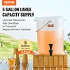 image:imageVEVOR Beverage Dispenser 5 Gallon Drink Dispensers for Parties Plastic Juice Dispenser with Spigot and Lid Iced Tea Lemonade Juice Water Dispenser for Restaurants Hotels Parties5Gal 2Pack