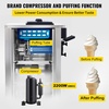 image:imageVEVOR Commercial Ice Cream Machine 53 to 74Gal per Hour Soft Serve with LED Display Auto Clean 3 Flavors Perfect for Restaurants Snack Bar 2200W SliverCountertop 3 Flavors Soft Serve Basic Model 2200W