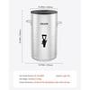 image:imageVEVOR Ice Tea Dispenser 4 Gal15L 304 Stainless Steel Beverage Dispenser with Spigot amp Handle Suitable for Hot and Cold Drinks for Iced Tea Coffee Water in Cafes amp Restaurants