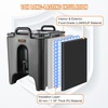 image:imageVEVOR Insulated Beverage Dispenser 10 Gallon Foodgrade LL9450UP Hot and Cold Beverage Server Thermal Drink Dispenser Cooler with 118 in PU Layer TwoStage Faucet Handle for Restaurant Drink Shop10 Gallon