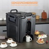 image:imageVEVOR Insulated Beverage Dispenser 10 Gallon Foodgrade LL9450UP Hot and Cold Beverage Server Thermal Drink Dispenser Cooler with 118 in PU Layer TwoStage Faucet Handle for Restaurant Drink Shop10 Gallon