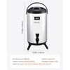 image:imageVEVOR Insulated Beverage Dispenser 24 Gal92L Stainless Steel Thermal Drink Server with Spigot amp Temp Display Suitable for Hot and Cold Drinks for Tea Coffee Water in Cafes amp Restaurants Silver24 Gal 1 Pack