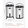image:imageVEVOR Insulated Beverage Dispenser 24 Gal92L Stainless Steel Thermal Drink Server with Spigot amp Temp Display Suitable for Hot and Cold Drinks for Tea Coffee Water in Cafes amp Restaurants Silver32 Gal 2 Pack