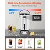 image:imageVEVOR Insulated Beverage Dispenser 24 Gal92L Stainless Steel Thermal Drink Server with Spigot amp Temp Display Suitable for Hot and Cold Drinks for Tea Coffee Water in Cafes amp Restaurants Silver32 Gal 2 Pack