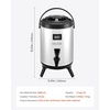 image:imageVEVOR Insulated Beverage Dispenser 24 Gal92L Stainless Steel Thermal Drink Server with Spigot amp Temp Display Suitable for Hot and Cold Drinks for Tea Coffee Water in Cafes amp Restaurants Silver15 Gal 1 Pack