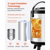 image:imageVEVOR Insulated Beverage Dispenser 24 Gal92L Stainless Steel Thermal Drink Server with Spigot amp Temp Display Suitable for Hot and Cold Drinks for Tea Coffee Water in Cafes amp Restaurants Silver15 Gal 1 Pack