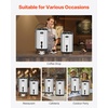 image:imageVEVOR Insulated Beverage Dispenser 24 Gal92L Stainless Steel Thermal Drink Server with Spigot amp Temp Display Suitable for Hot and Cold Drinks for Tea Coffee Water in Cafes amp Restaurants Silver32 Gal 2 Pack