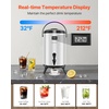 image:imageVEVOR Insulated Beverage Dispenser 24 Gal92L Stainless Steel Thermal Drink Server with Spigot amp Temp Display Suitable for Hot and Cold Drinks for Tea Coffee Water in Cafes amp Restaurants Silver32 Gal 1 Pack