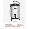 image:imageVEVOR Insulated Beverage Dispenser 24 Gal92L Stainless Steel Thermal Drink Server with Spigot amp Temp Display Suitable for Hot and Cold Drinks for Tea Coffee Water in Cafes amp Restaurants Silver32 Gal 1 Pack