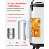 image:imageVEVOR Insulated Beverage Dispenser 24 Gal92L Stainless Steel Thermal Drink Server with Spigot amp Temp Display Suitable for Hot and Cold Drinks for Tea Coffee Water in Cafes amp Restaurants Silver24 Gal 1 Pack
