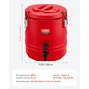 image:imageVEVOR Insulated Beverage Dispenser 8 Gal303L Thermal Hot and Cold Drink Server Dispenser with Spigot FoodGrade Cooler Jug with 304 Stainless Steel Interior for Tea Coffee Restaurant Outdoor3 gallon