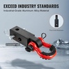 image:imageVEVOR Shackle Hitch Receiver 2 Aluminum Alloy 66000 lbs Breaking Strength Heavy Duty Receiver with 34 D Ring Shackle 58 Screw Pin Towing Accessories for Trucks Jeeps OffRoad Vehicle Recovery66000lbs with D Ring Shackle