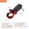 image:imageVEVOR Shackle Hitch Receiver 2 Aluminum Alloy 66000 lbs Breaking Strength Heavy Duty Receiver with 34 D Ring Shackle 58 Screw Pin Towing Accessories for Trucks Jeeps OffRoad Vehicle Recovery66000lbs with D Ring Shackle