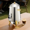 image:imageVEVOR Stainless Steel Beverage Dispenser 27 Gallon Drink Dispenser with Alcohol Burner Hot amp Cold Drink Dispensers for Coffee Tea Hot Water with Spigot Ice Tube for Restaurants Hotels Parties34 Gal
