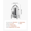 image:imageVEVOR Stainless Steel Beverage Dispenser 27 Gallon Drink Dispenser with Alcohol Burner Hot amp Cold Drink Dispensers for Coffee Tea Hot Water with Spigot Ice Tube for Restaurants Hotels Parties27 Gal