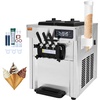 image:imageVEVOR 1850W Commercial Soft Ice Cream Machine 3 Flavors 55 to 82Gallon per Hour PreCooling at Night Auto Clean LCDPanel for Restaurants Snack Bar SliverNew Countertop 3 Flavors Flagship Model
