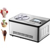 image:imageVEVOR Automatic Ice Cream Maker with Builtin Compressor 2 Quart No Prefreezing Fruit Yogurt Machine Stainless Steel Electric Sorbet Maker 3 Modes Gelato Maker with LCD Display amp Timer SilverHorizontal