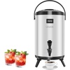 image:imageVEVOR Insulated Beverage Dispenser 24 Gal92L Stainless Steel Thermal Drink Server with Spigot amp Temp Display Suitable for Hot and Cold Drinks for Tea Coffee Water in Cafes amp Restaurants Silver32 Gal 1 Pack