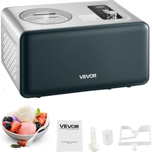 image:imageVEVOR Automatic Ice Cream Maker with Builtin Compressor 2 Quart No Prefreezing Fruit Yogurt Machine Stainless Steel Electric Sorbet Maker 3 Modes Gelato Maker with LCD Display amp Timer SilverHorizontal 15 Quart