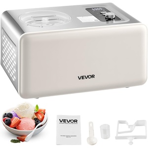 image:imageVEVOR Automatic Ice Cream Maker with Builtin Compressor 2 Quart No Prefreezing Fruit Yogurt Machine Stainless Steel Electric Sorbet Maker 3 Modes Gelato Maker with LCD Display amp Timer SilverHorizontal 2 Quart