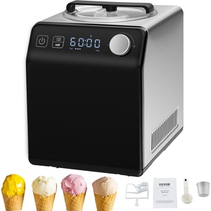 image:imageVEVOR Automatic Ice Cream Maker with Builtin Compressor 2 Quart No Prefreezing Fruit Yogurt Machine Stainless Steel Electric Sorbet Maker 3 Modes Gelato Maker with LCD Display amp Timer SilverVertical