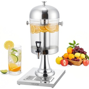 image:imageVEVOR Beverage Dispenser 21 Gallon Drink Dispenser for Parties Stainless Steel  Plastic Juice Dispensers with Spigot Ice Chamber Tray Iced Tea Lemonade Juice Dispensers for Restaurants Hotels21Gal 1Pack