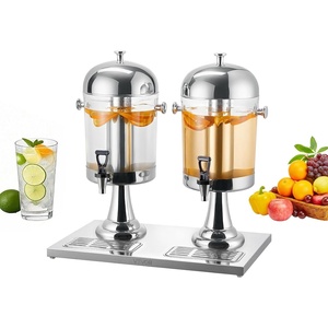 image:imageVEVOR Beverage Dispenser 21 Gallon Drink Dispenser for Parties Stainless Steel  Plastic Juice Dispensers with Spigot Ice Chamber Tray Iced Tea Lemonade Juice Dispensers for Restaurants Hotels21Gal 2Pack