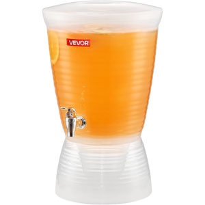 image:imageVEVOR Beverage Dispenser 264 Gallon Drink Dispenser for Parties Plastic Juice Dispensers with Spigot Ice Chamber Iced Tea Lemonade Juice Water Dispensers for Restaurants Hotels Parties264 Gal