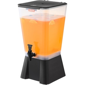image:imageVEVOR Beverage Dispenser 264 Gallon Drink Dispenser for Parties Plastic Juice Dispensers with Spigot Ice Chamber Iced Tea Lemonade Juice Water Dispensers for Restaurants Hotels Parties5Gal 1Pack