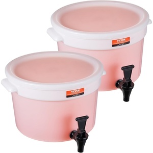 image:imageVEVOR Beverage Dispenser 5 Gallon Drink Dispensers for Parties Plastic Juice Dispenser with Spigot and Lid Iced Tea Lemonade Juice Water Dispenser for Restaurants Hotels Parties3Gal 2Pack